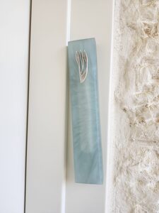 מזוזה בגימור אפוקסי טורקיז – 18 ס"מ